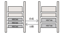 H60㎜とH97㎜を変更する場合