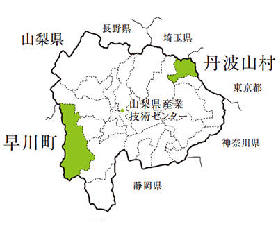 山梨県地図